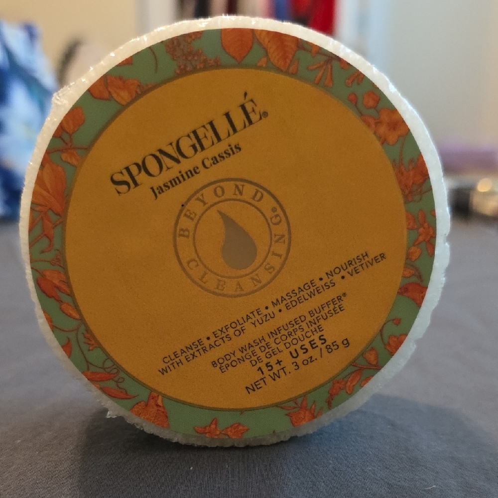 Spongelle Jasmine Cassis Body Wash Infused Buffer 3oz Full Size. Discontinued